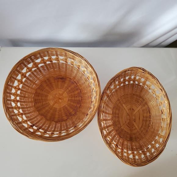 Boho Oval Wicker Basket for Basket Wall - Picture 6 of 6